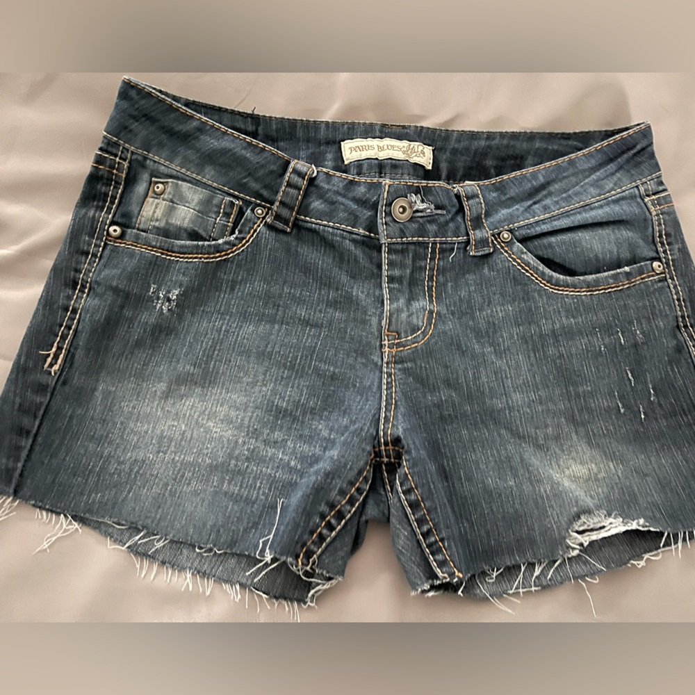 Paris Blues Dark Blue Stretch Denim Shorts